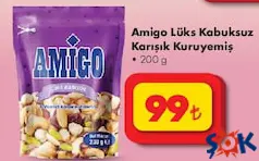 AMİGO LÜKS KABUKSUZ KARIŞIK KURUYEMİŞ 200 G